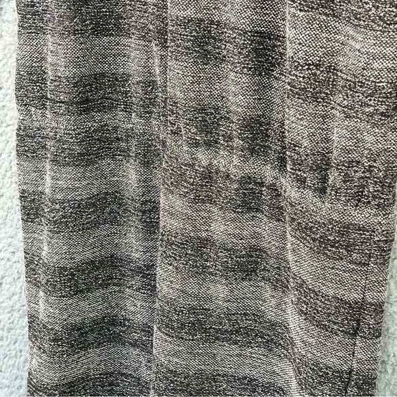 Lou & Grey Dress Striped Knit Gray Blouson Waist Long Sleeve Size Small - Picture 7 of 9